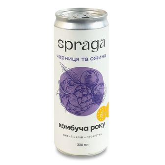 Напій Лавка Традицій Spraga Комбуча Чорниця-ожина з/б, 0.33л