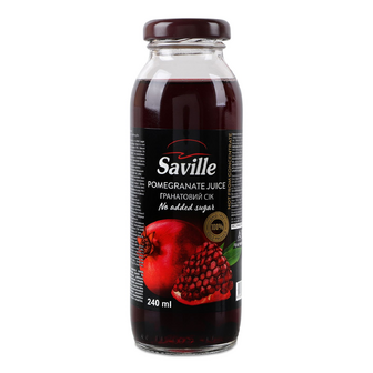 Сік Saville гранатовий без цукру, 240мл