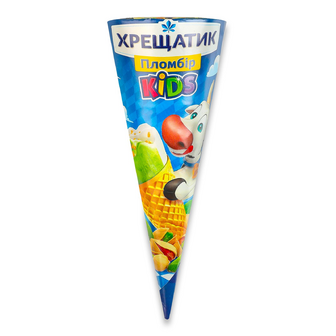 Морозиво Хрещатик Kids фісташка-ваніль пломбір 12%, 80г