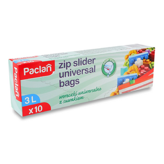 Пакети Paclan з замком-застібкою 3 л, 10шт