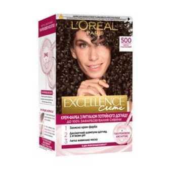 Крем-фарба для волосся L'Oreal Paris Excellence Creme з потрійним доглядом, 500 Світло-каштановий, 192 мл