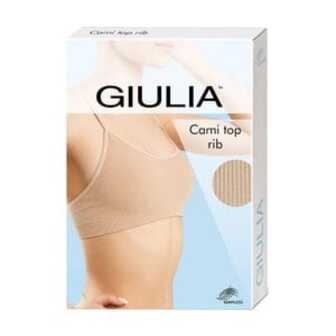 Безшовний топ жіночий Giulia Cami Top Rib в рубчик, на тонких бретелях, Emerald, розмір S/M