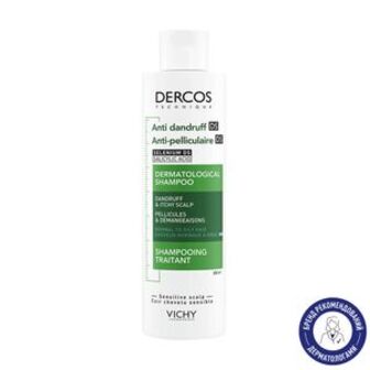 Шампунь посиленої дії Vichy Dercos Anti-Dandruff DS Shampoo проти лупи, для жирного, нормального волосся та подразненої шкіри голови, 200 мл
