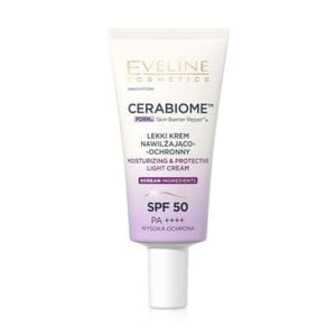 Легкий зволожувально-сонцезахисний крем для обличчя Eveline Cosmetics Cerabiome Moisturizing & Protective Light Cream, SPF 50 PA++++, 30 мл