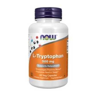 L-Триптофан NOW foods L-Tryptophan 500 мг, 60 капсул