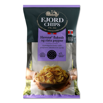Чипси Fjord Chips Havsno картопляні морська сіль і перець, 150г