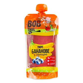 Пюре Bob Snail банан-чорниця, 250г