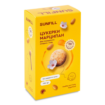 Цукерки SunFill марципан, 120г