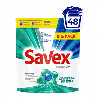 Капсули для прання Savex Crystal Fresh, 48*19г