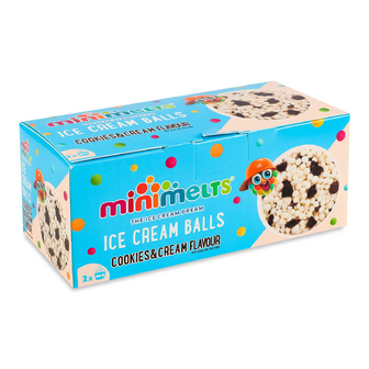 Морозиво Mini Melts Cookies&Cream з цукром і підсолоджувачем, 2*50г