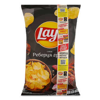 Чипси Lay's смак реберця гриль, 120г