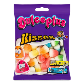 Цукерки Dulceplus Kisses жувальні, 100г