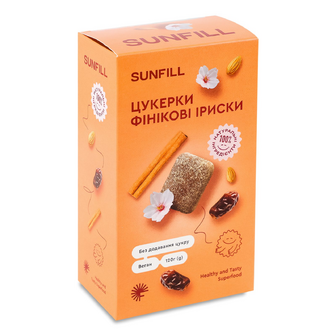Цукерки SunFill фінікові іриски, 120г
