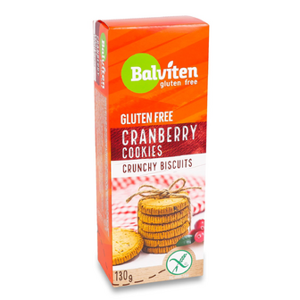 Печиво Balviten з журавлиною без глютену, 130г