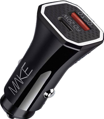 Автомобільний зарядний пристрій MAKE 38W PD+QC Black (MCW-34PBK)