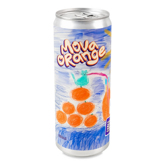 Напій Mova Orange безалкогольний слабогазований з/б, 0.33л