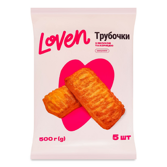 Трубочки Loven з яблуком та корицею заморожені, 500г