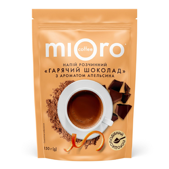 Напій Mioro Coffee гарячий шоколад з ароматом апельсина, 150г