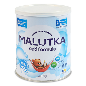 Суміш Malutka Opti formula 3  суха молочна, 400г