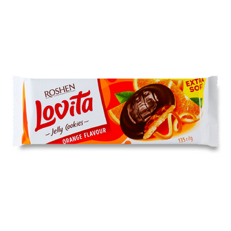 Печиво Roshen Lovita Jelly Cookies зі смаком апельсина, 135г
