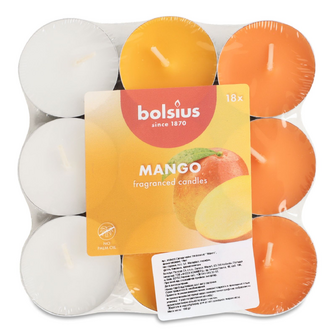 Свічки Bolsius Lites Манго 3,5 години 958435, 18шт