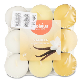 Свічки Bolsius Lites Ваніль 3,5 години 958437, 18шт