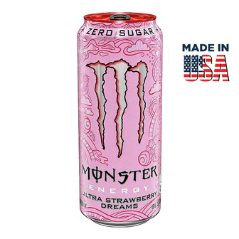 Напій енергетичний Monster Energy Ultra Strawberry Dreams з/б, 0.473л