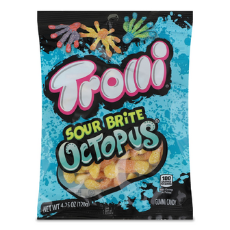 Цукерки Trolli Sour Brite Octopus желейні асорті, 120г