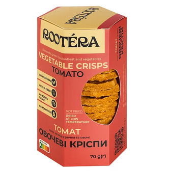 Овочеві кріспи Rootéra з томатів 70 г