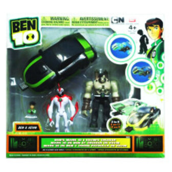 Набір іграшок Bandai Бен 10 Alien Force: Way Big, Benvicktor, міні-фігурка Бена та машина Mark 10