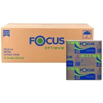 Паперові рушники Focus Optimum 200 листів двошарові 12 уп.