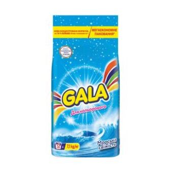 Пральний порошок Gala Аква-Пудра Морська свіжість, для кольорових речей, 52 цикли прання, 7.1 кг