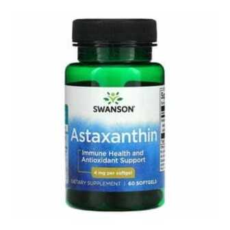 Астаксантин Swanson Astaxanthin, 4 мг, 60 гелевих капсул