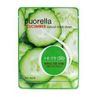 Тканинна маска для обличчя Puorella Cucumber Natural Mask Sheet з екстрактом огірка, 21 г