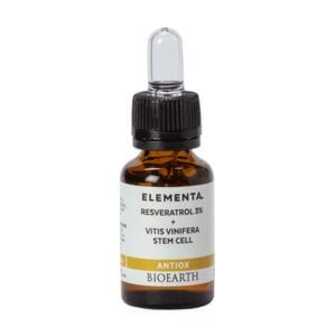 Антиоксидантна сироватка для обличчя Bioearth Elementa Antiox Resveratrol 3% + Vitis Vinifera Stem Cell, 15 мл