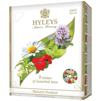 Набір чай Hyleys 9 смаків (асорті) 150 г (100 шт. x 1.5 г)