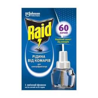 Рідина для фумігатора Raid від комарів, 60 ночей