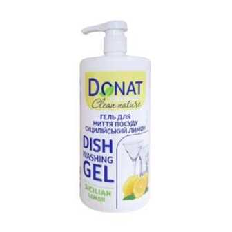 Гель для миття посуду Donat Clean Nature Сицилійський лимон, 1 л