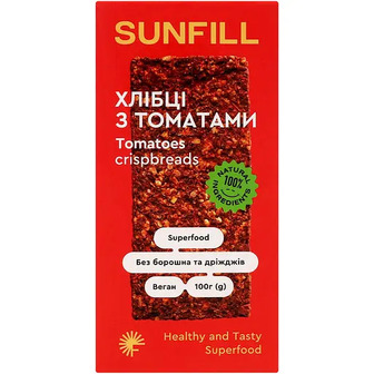 Хлібці SunFill з томатами 100 г (922079)