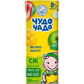 Сік Чудо-Чадо slim яблучно-манговий 200 мл
