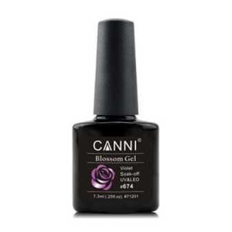 Акварельний гель-лак для нігтів Canni Blossom Gel 674 Бузковий, 7.3 мл