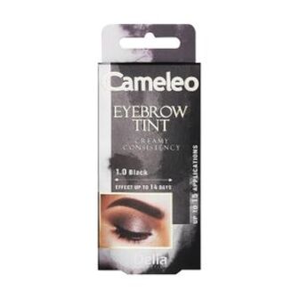 Крем-фарба для брів Delia Cosmetics Cameleo, 1.0 Чорний, 15 мл