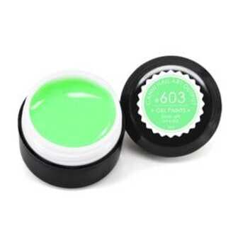 Гель-фарба Canni Nail Art Output Gel Paints Soak-off UV&LED 603 зелена м'ята, 5 мл