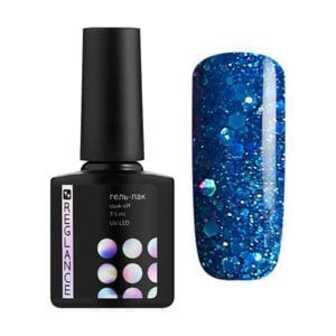 Гель-лак для нігтів Reglance Gel Polish 100 Синій з блискітками, 7.5 мл