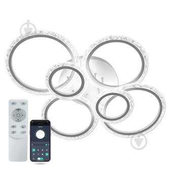 ВИТРИНА! Люстра светодиодная Luminaria 132 Вт LED-модуль белый/прозрачный EUROPA 132W 6R WHITE/ICE