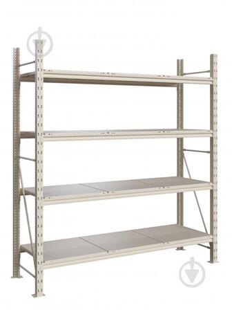 ВИТРИНА! Стеллаж Мини Рэк основная секция 4 уровня W-1960 (1850) (RAL 9001)