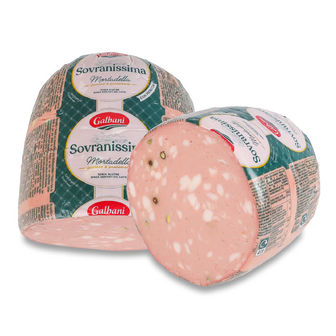 Ковбаса Galbani Мортаделла Совраніссіма з фісташками, варена, 100г
