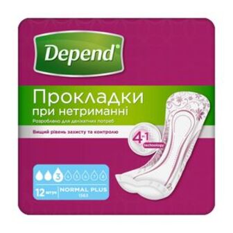 Урологічні прокладки Depend Normal Plus Pad, 12 шт