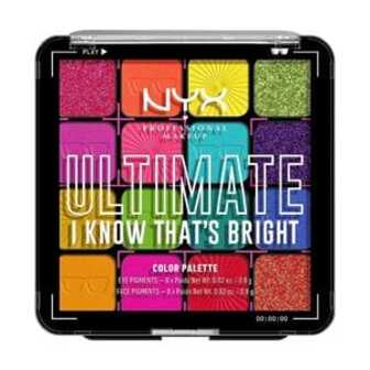 Палетка тіней для повік NYX Professional Makeup Ultimate Shadow Palette 16 відтінків, I Know Thats Bright, 12.8 г