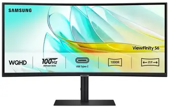 - Вигнутий монітор VA 34" Samsung LS34C650UAIXUA